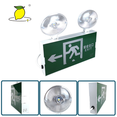 Wall Mounted Twin Spot LiFePO4  IP65 LED Emergency Exit Sign